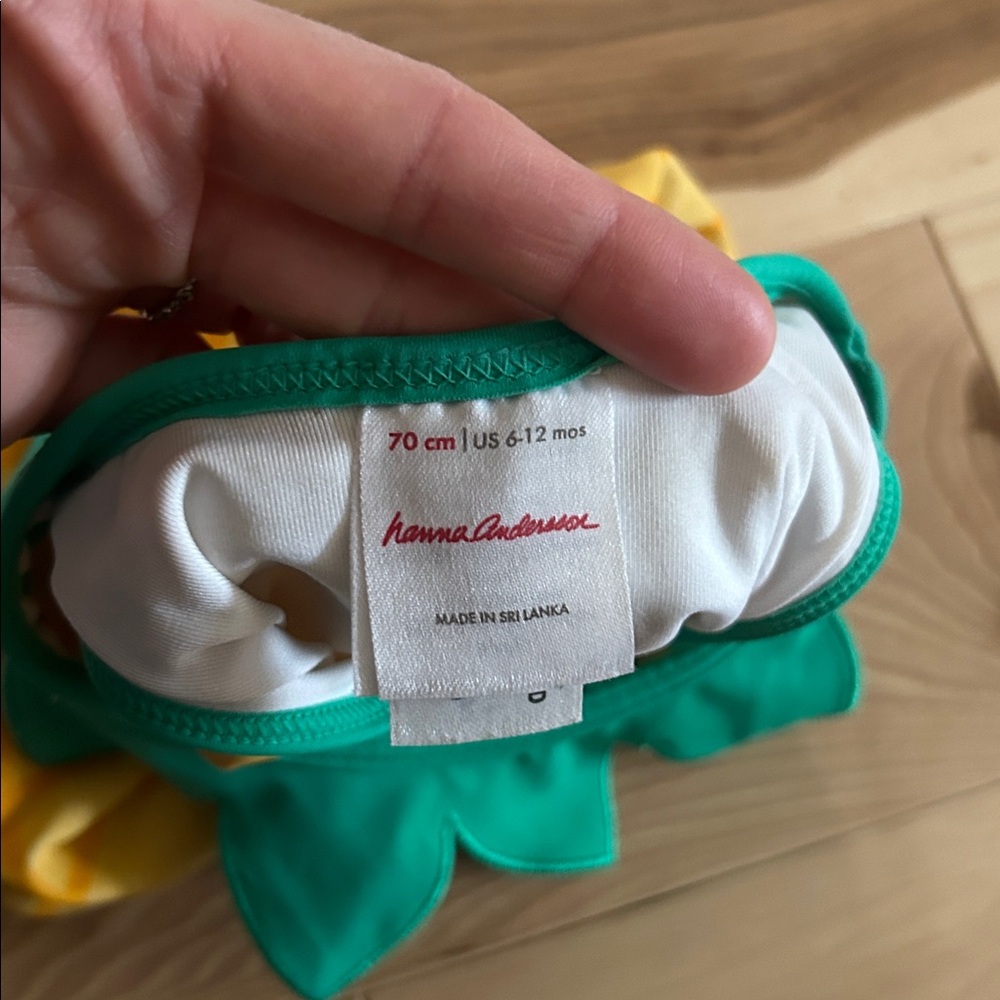 Hanna Andersson Pineapple swimsuit 6-12 months - worn once - Picture 3 of 5